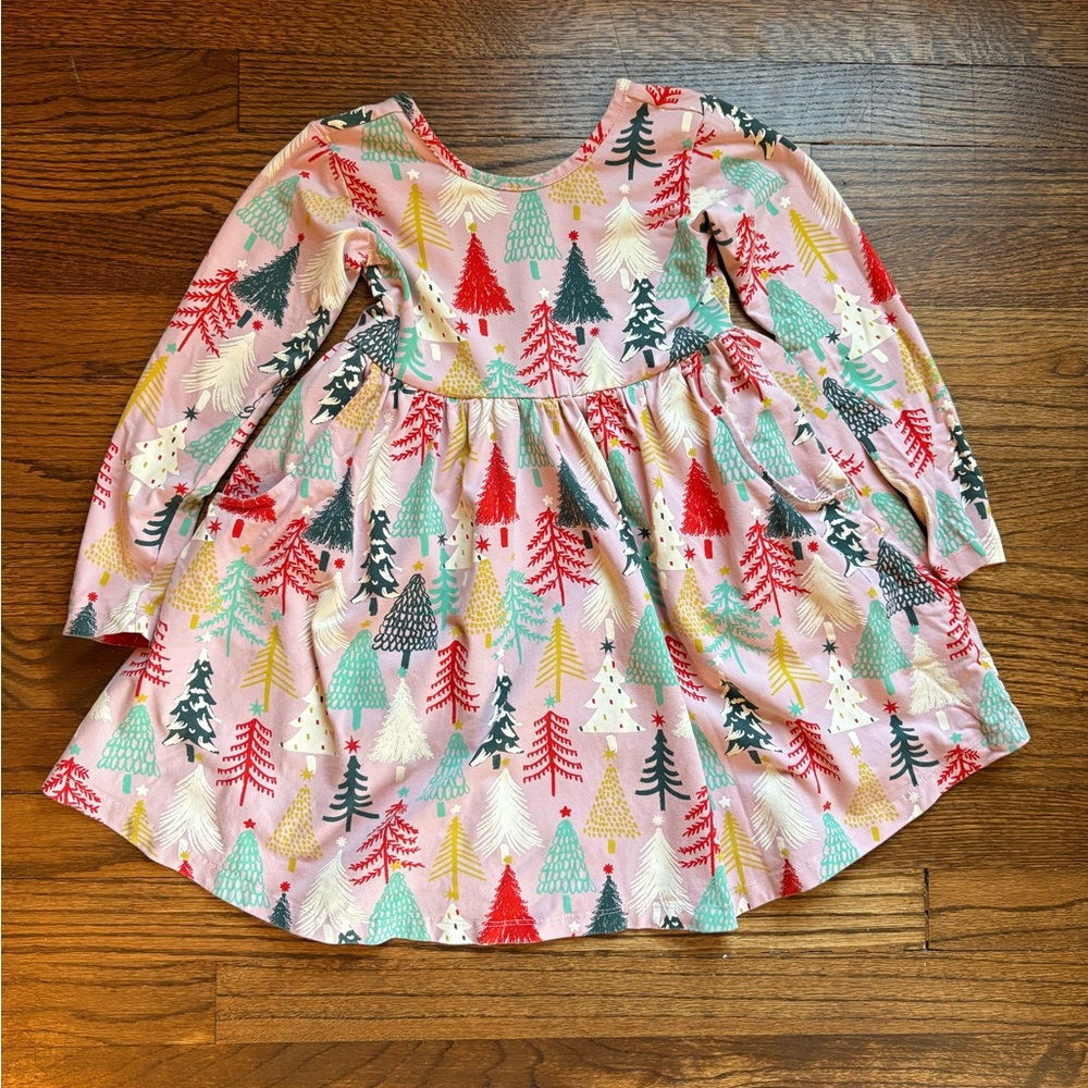Hanna Andersson Pink Tree Print Dress